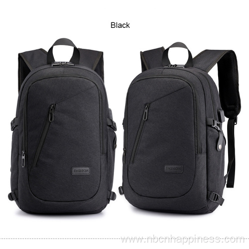 Hipster School Bag With USB Boys Laptop Backpack